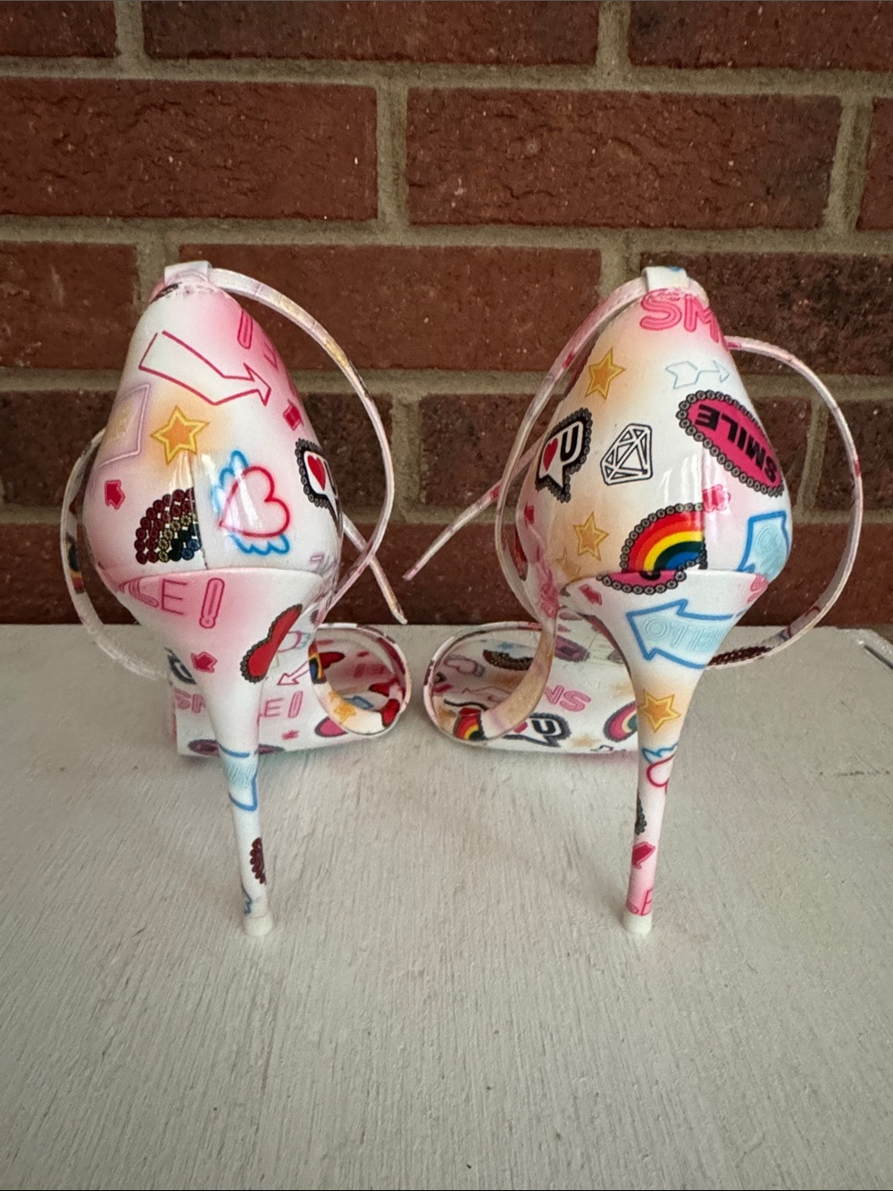 Aldo Sandyy Graphic Printed Stilettos Ankle-Strap Sandals - Picture 5 of 8